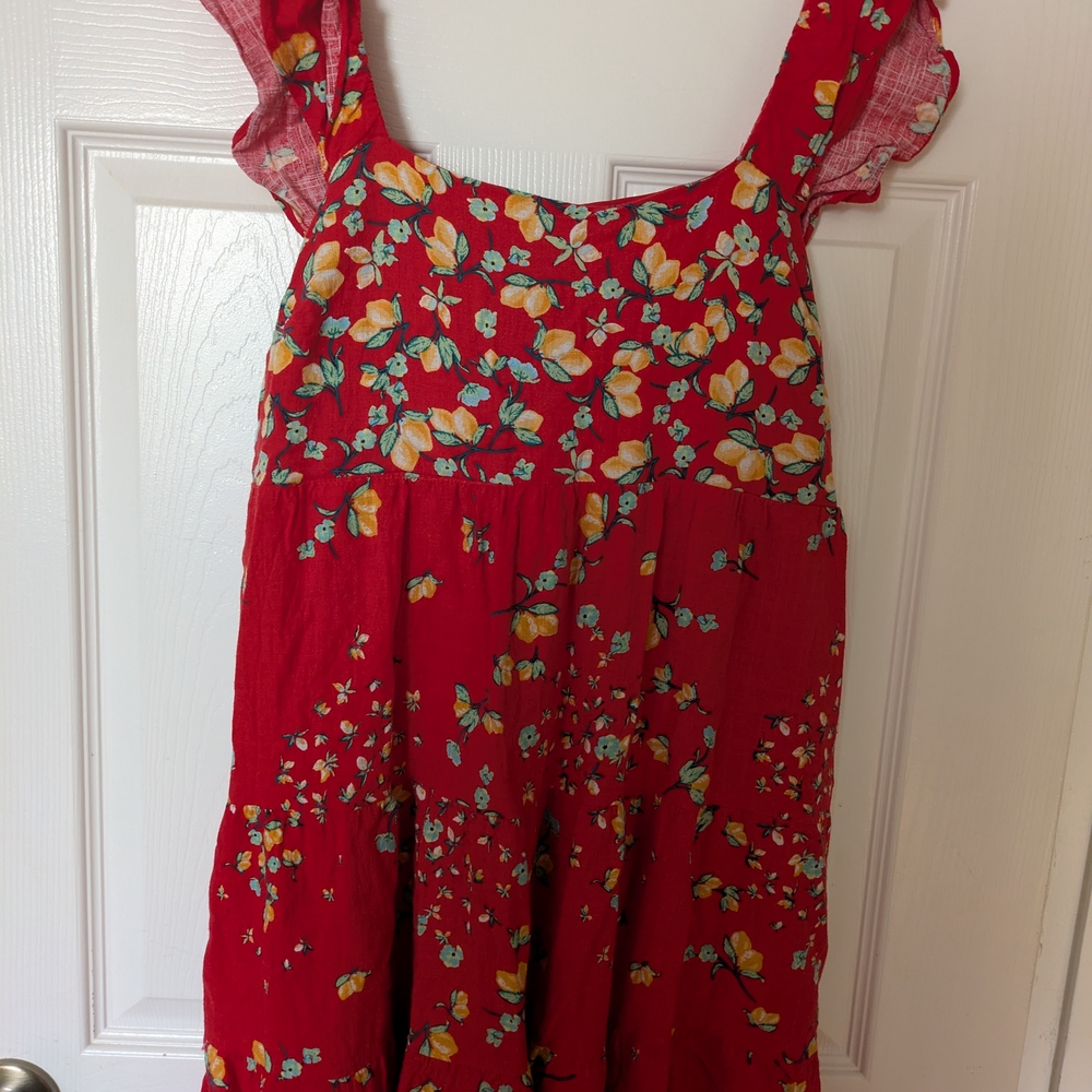LC Lauren Conrad Red Floral Mini Dress